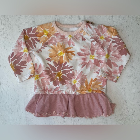 Burt’s Bees Baby Girl Sweater Top - Picture 1 of 5